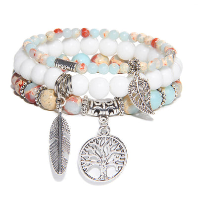 Olivenorma "Nature's Healing Moments" Tree Of Life 3 Pieces Bracelet Set