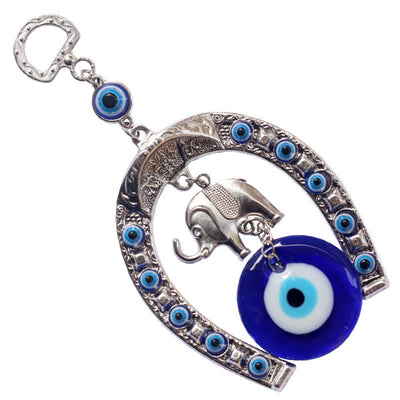 Olivenorma Blue Evil Eye & Elephant & Horseshoe Wall Decor