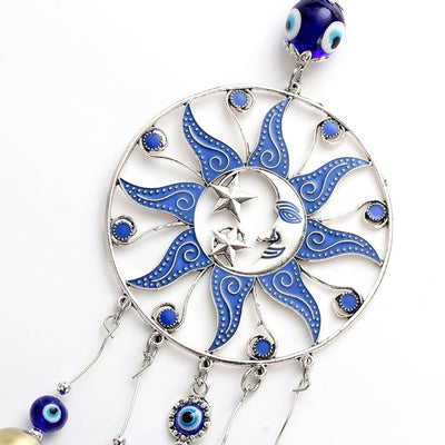 Olivenorma Evil Eye Sun Moon Wind Chime Ornament