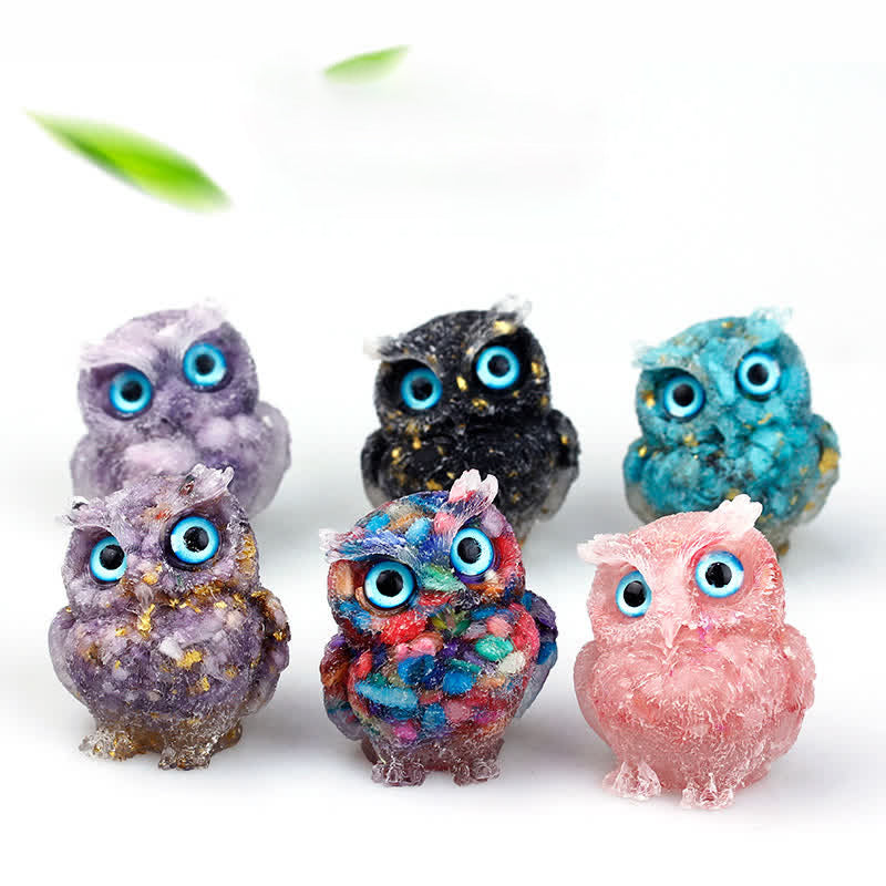Olivenorma Natural Crystal Owl Gemstone Decoration - image 2