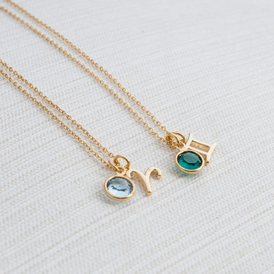 Olivenorma Zodiac Birthstone Protaction Necklace