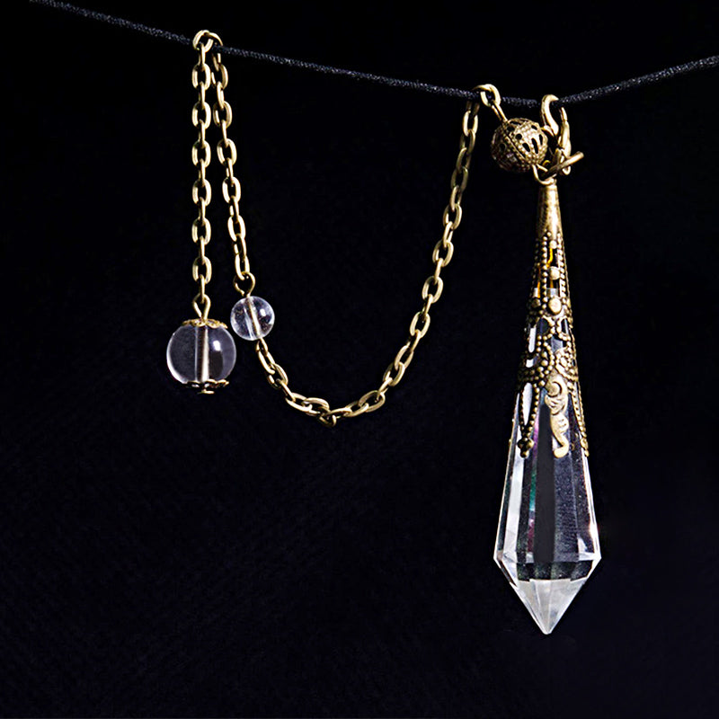 Clear Crystal Meditation Pendulum