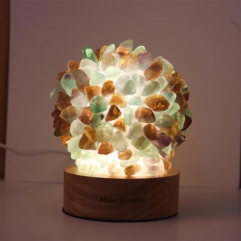 Olivenorma Christmas Crystal Stone Night Light Decoration