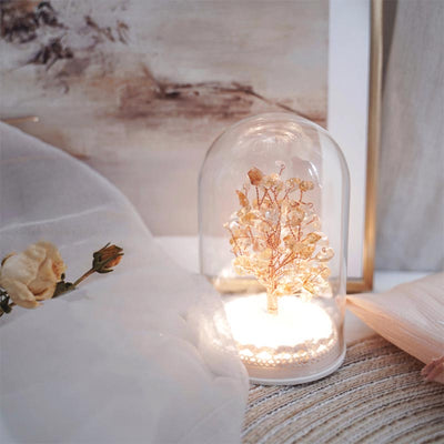 Olivenorma Christmas Tree Crystal Stone Night Light Decoration