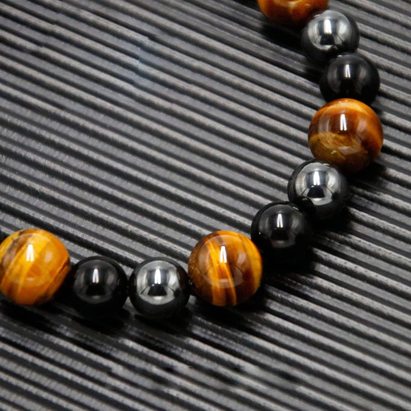 Olivenorma Healing Crystal Obsidian Tiger Eye Hematite Beads Necklace