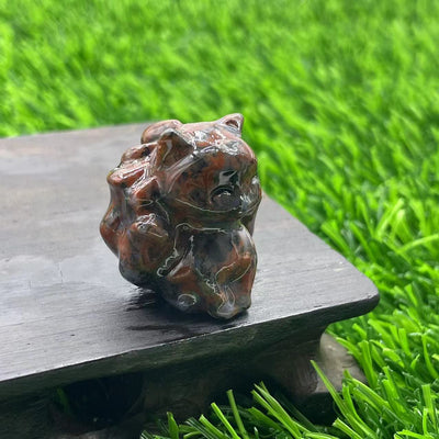 Olivenorma Natural Stone 3cm Nine Tailed Fox Gemstone Decoration - Red Flash - image 29