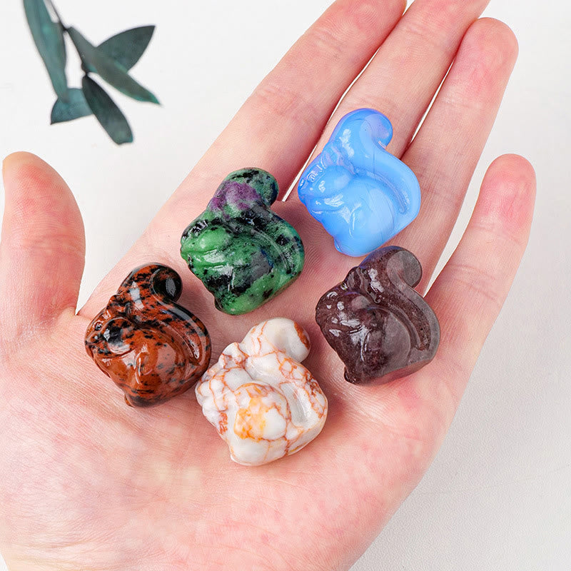 Olivenorma Natural Crystal Squirrel Carving Ornament Gemstone Decoration - image 36