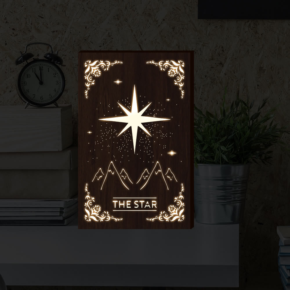 Olivenorma "THE STAR" Wooden Hill Starry Sky Lamp Decoration