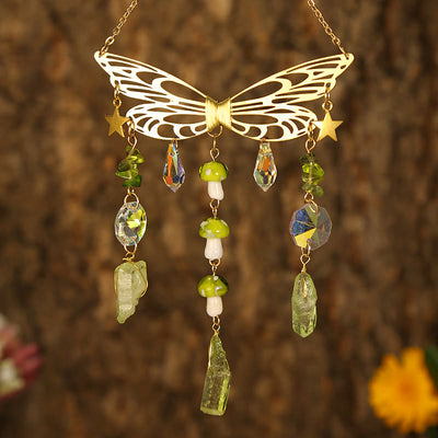 Olivenorma Crystal Butterfly Wings Sunshine Catcher Wind Chime