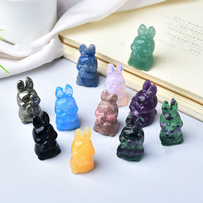 Olivenorma Natural Crystal Carrot Rabbit Carving Gemstone Decoration - image 21