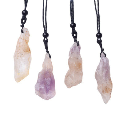 Olivenorma Natural Super Seven Crystal Pendant Necklace