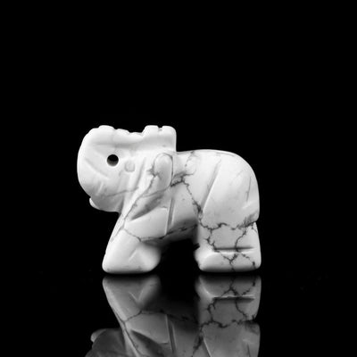 Olivenorma 1.5/2 Inches Carved Elephant Figurine Gemstone Decoration