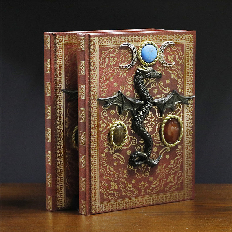 Olivenorma Crystal Stone Flying Dragon Decorative Notebook