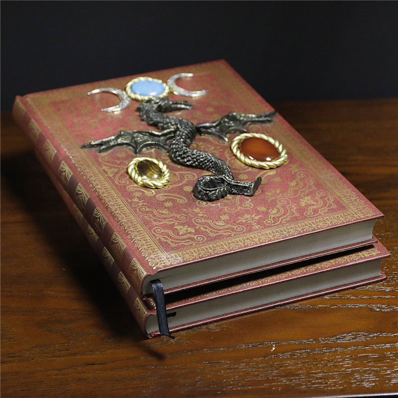 Olivenorma Crystal Stone Flying Dragon Decorative Notebook