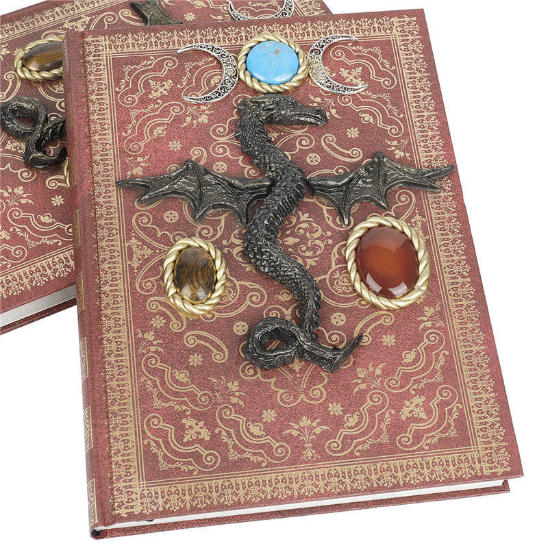 Olivenorma Crystal Stone Flying Dragon Decorative Notebook