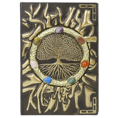 Olivenorma Crystal Stone Chakra Tree Of Life Notebook