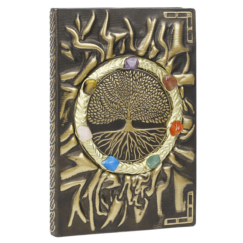 Olivenorma Crystal Stone Chakra Tree Of Life Notebook