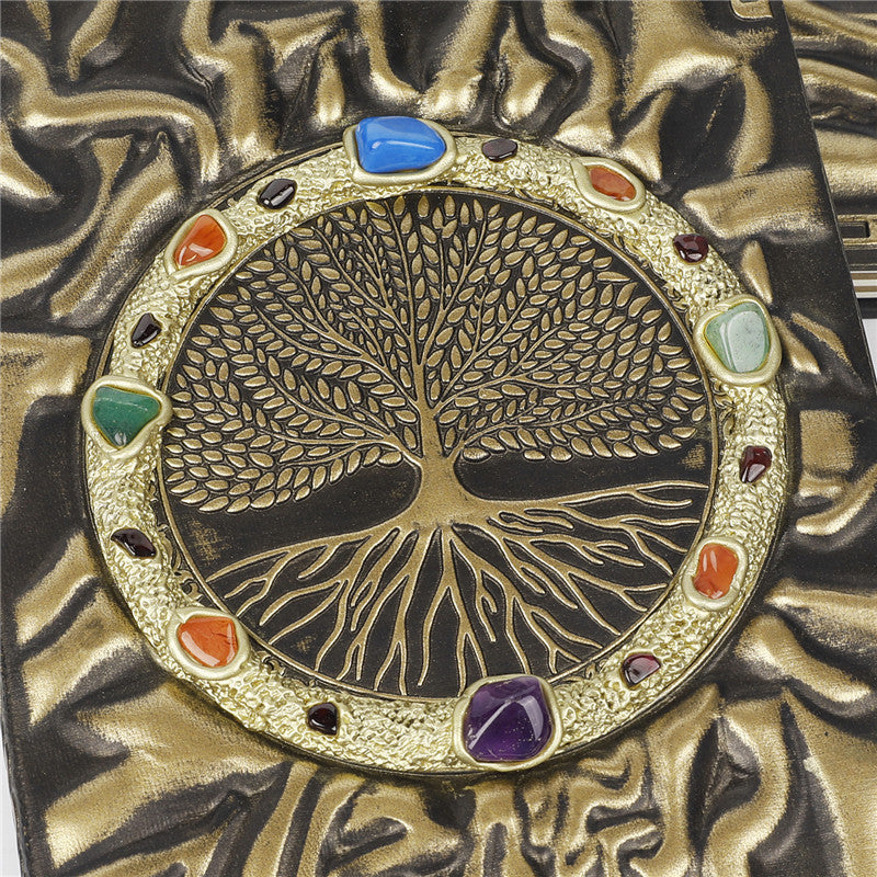 Olivenorma Crystal Stone Chakra Tree Of Life Notebook