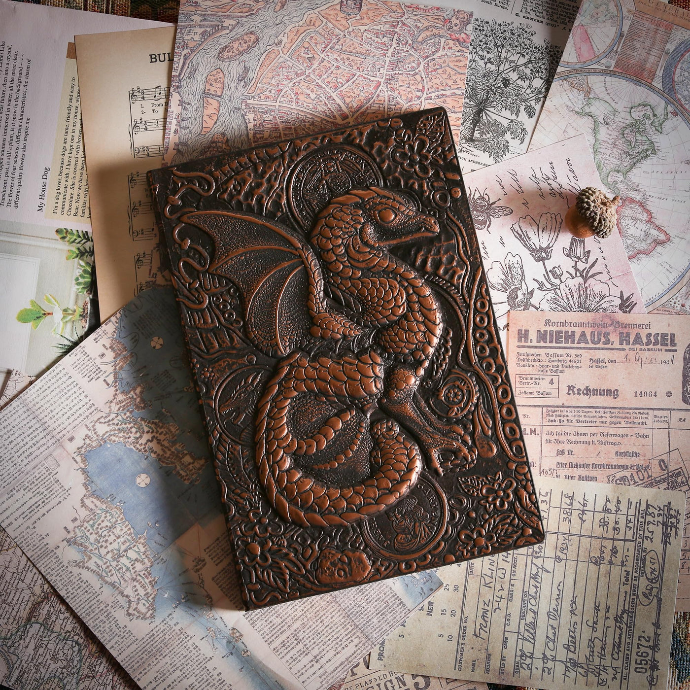 Olivenorma Journal Dragon 3D-Embossed Art Pattern Notebook