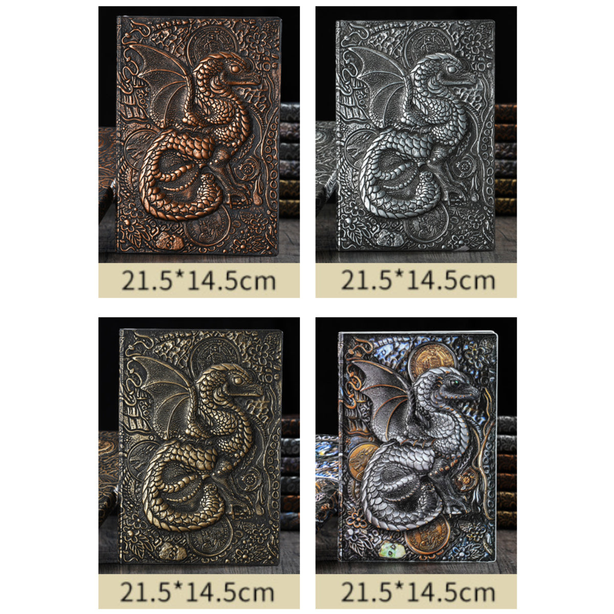 Olivenorma Journal Dragon 3D-Embossed Art Pattern Notebook