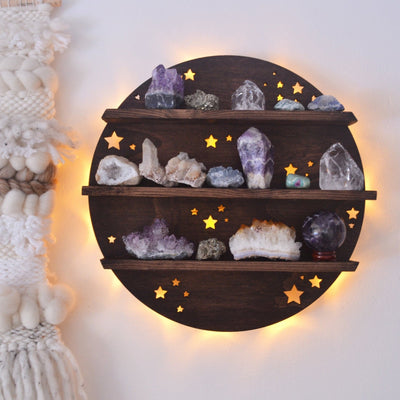 Olivenorma Brown Full Moon Crystal Shelf