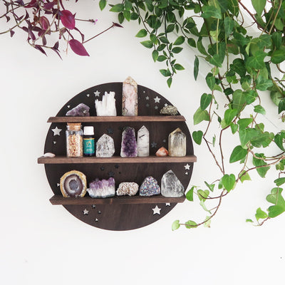 Olivenorma Brown Full Moon Crystal Shelf