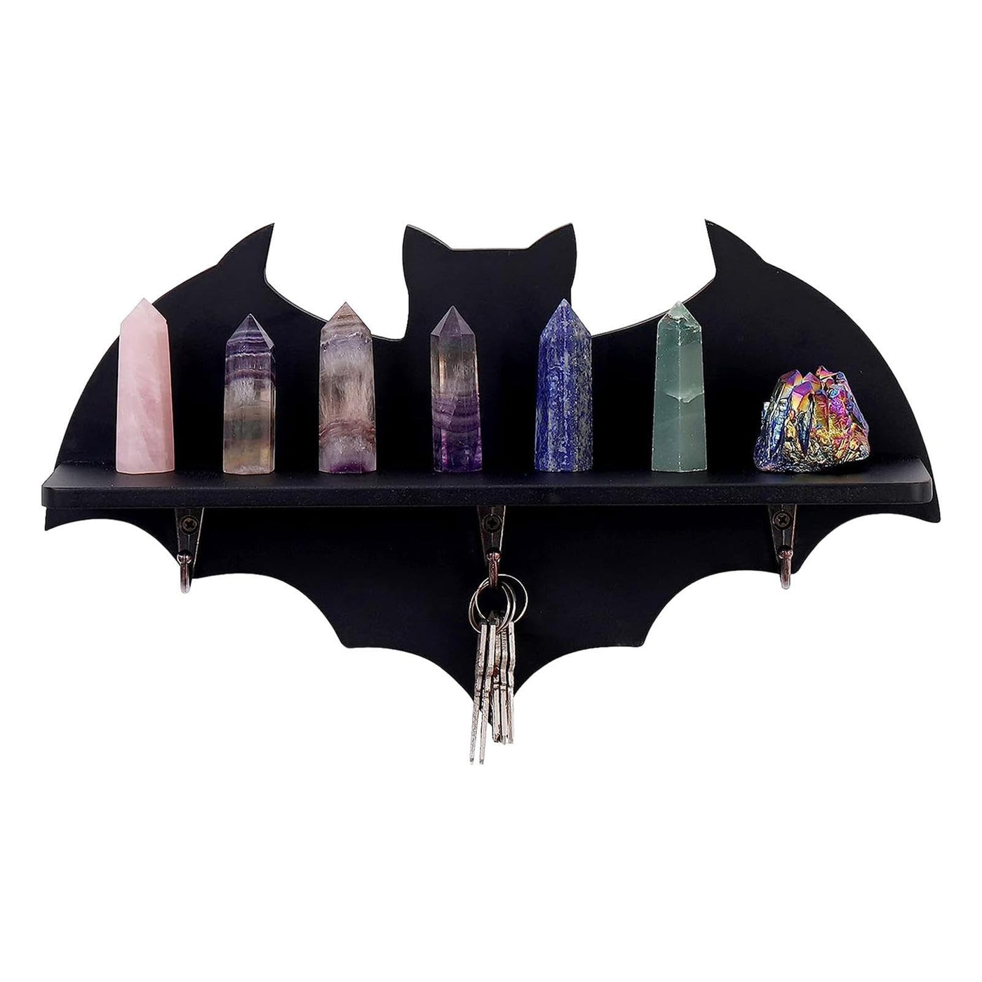 Olivenorma Bat Floating Wood Crystal Shelf