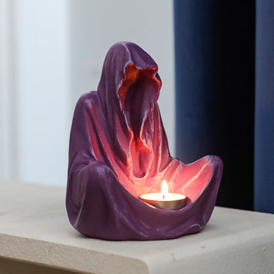 Olivenorma Ghostly Wizard Candlestick Resin Decoration Candle Holder