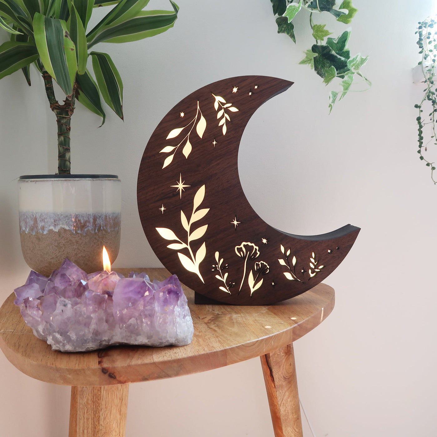 Olivenorma Starry Botanical Moon Lamp