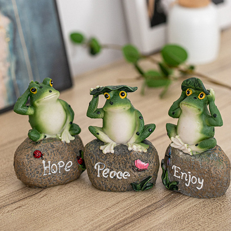 Olivenorma "Hope, Enjoy & Peace" - Pastoral Frog Home Decor