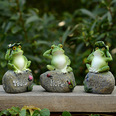 Olivenorma "Hope, Enjoy & Peace" - Pastoral Frog Home Decor