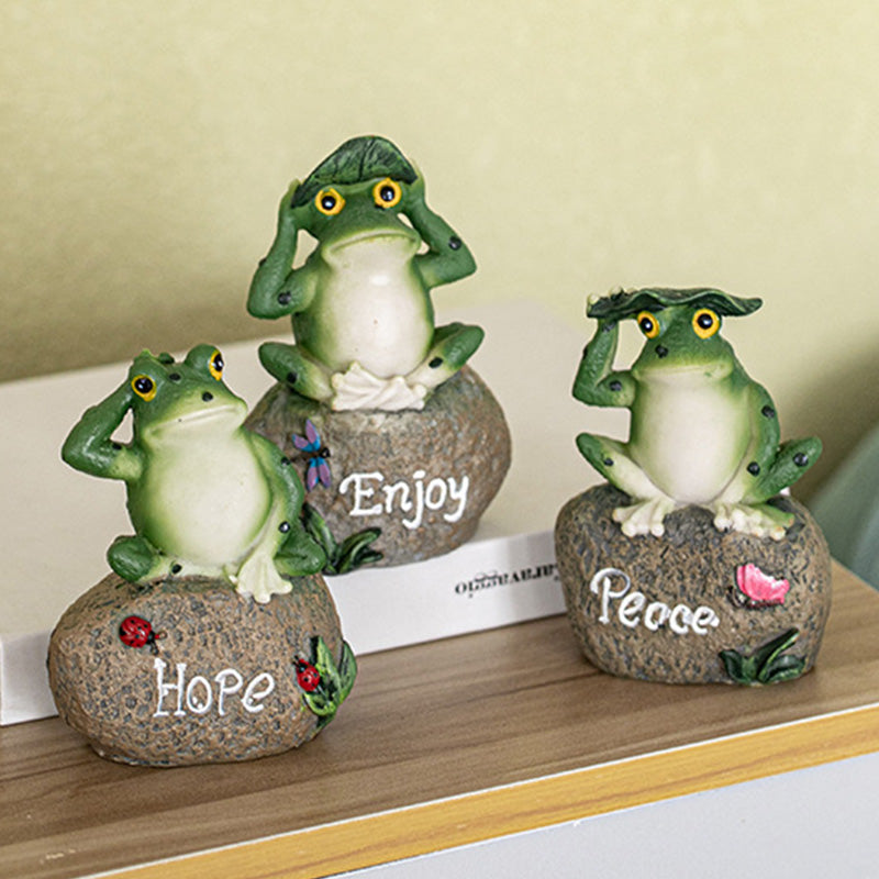 Olivenorma "Hope, Enjoy & Peace" - Pastoral Frog Home Decor