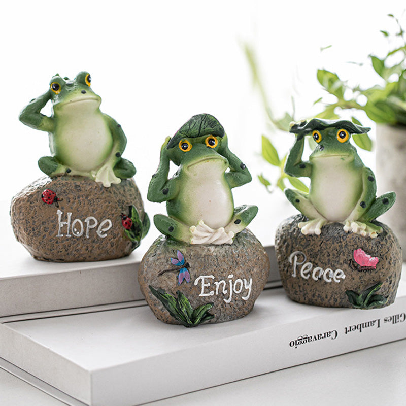 Olivenorma "Hope, Enjoy & Peace" - Pastoral Frog Home Decor