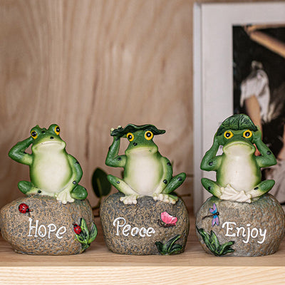 Olivenorma "Hope, Enjoy & Peace" - Pastoral Frog Home Decor