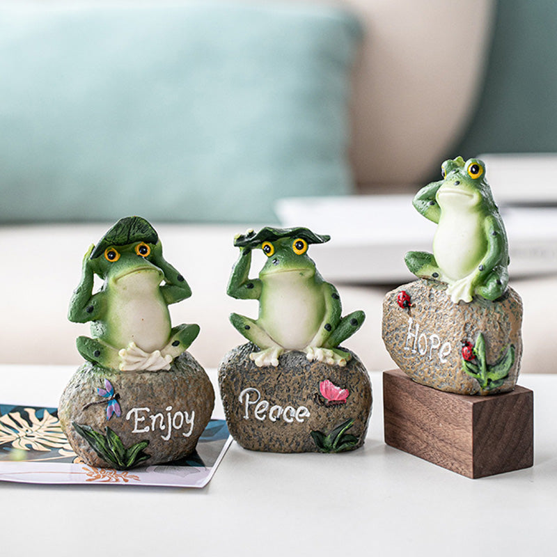 Olivenorma "Hope, Enjoy & Peace" - Pastoral Frog Home Decor