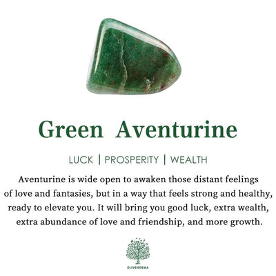 Olivenorma Aventurine Natural Gemstone Feng Shui Tree with Agate Base