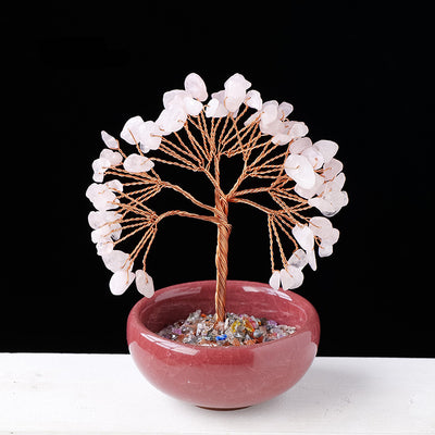 Olivenorma Gravel Crystal Gemstone Home Decoration Feng Shui Tree