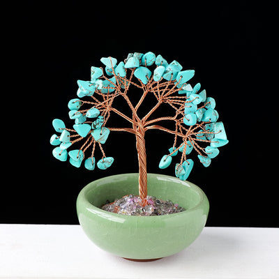 Olivenorma Gravel Crystal Gemstone Home Decoration Feng Shui Tree