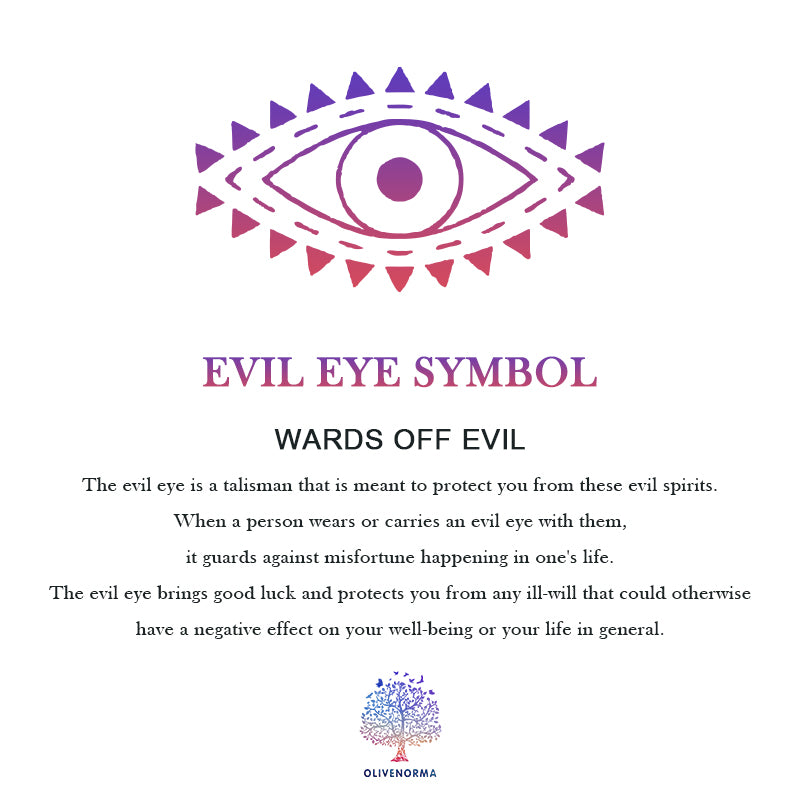 Olivenorma Hamsa Evil Eye Ceramic Crystal Holder Coaster