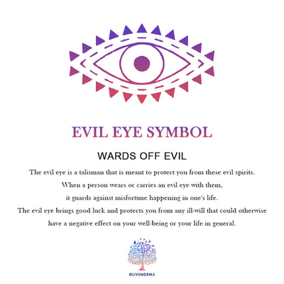 Olivenorma Hamsa Evil Eye Ceramic Crystal Holder Coaster