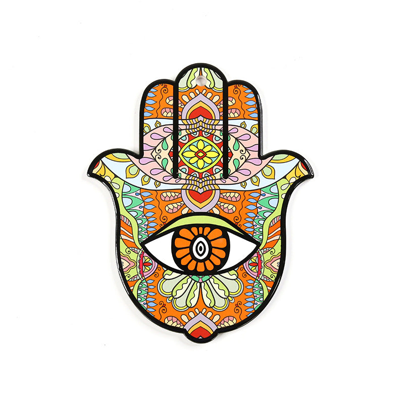 Olivenorma Hamsa Evil Eye Ceramic Insulated Placemat Coaster