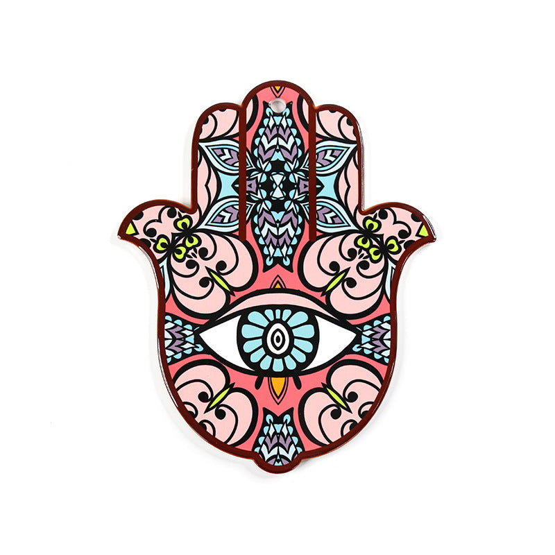 Olivenorma Hamsa Evil Eye Ceramic Insulated Placemat Coaster