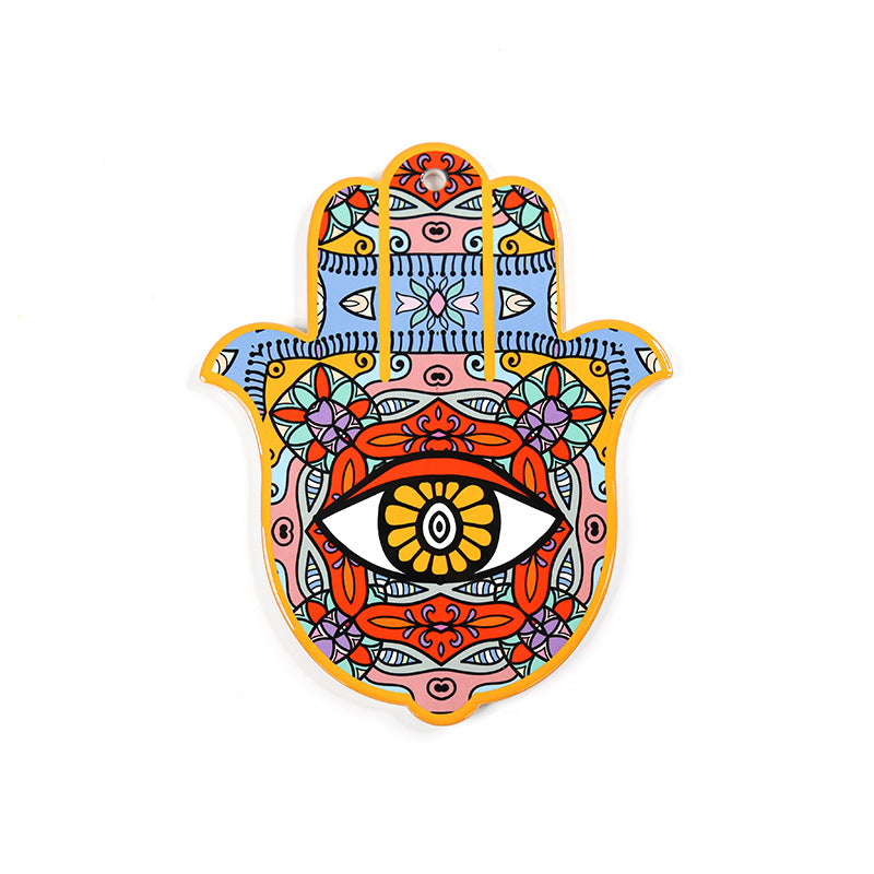 Olivenorma Hamsa Evil Eye Ceramic Insulated Placemat Coaster