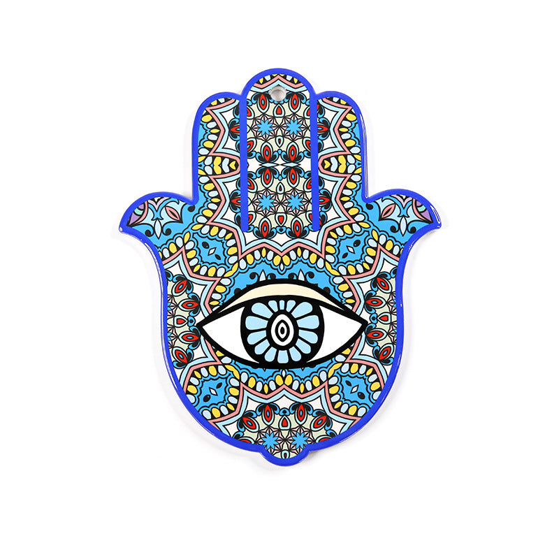 Olivenorma Hamsa Evil Eye Ceramic Insulated Placemat Coaster