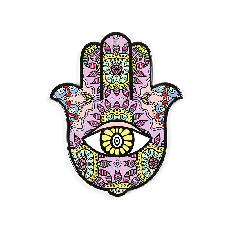 Olivenorma Hamsa Evil Eye Ceramic Insulated Placemat Coaster