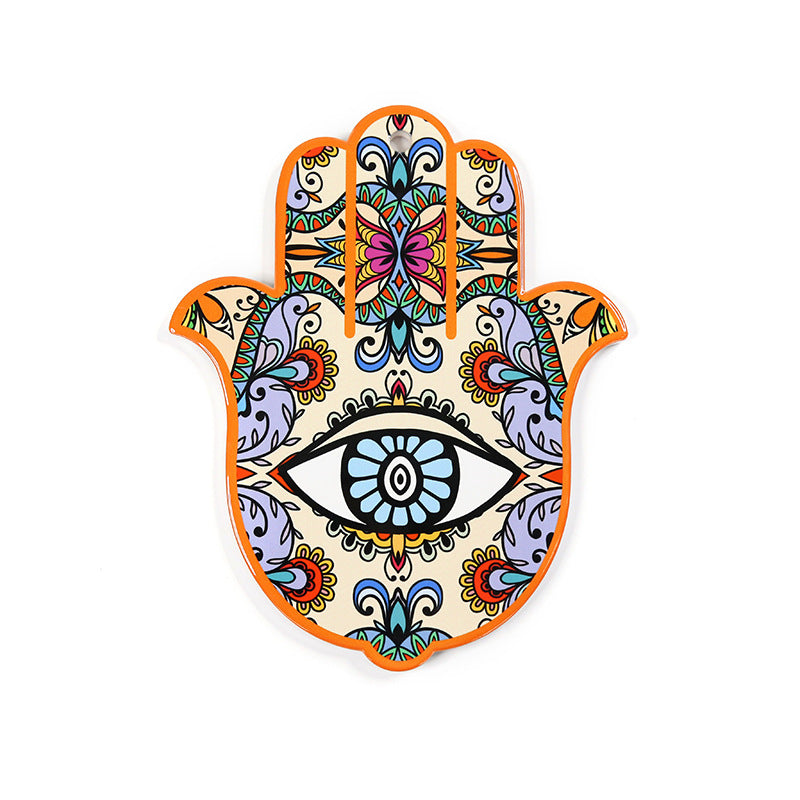 Olivenorma Hamsa Evil Eye Ceramic Insulated Placemat Coaster