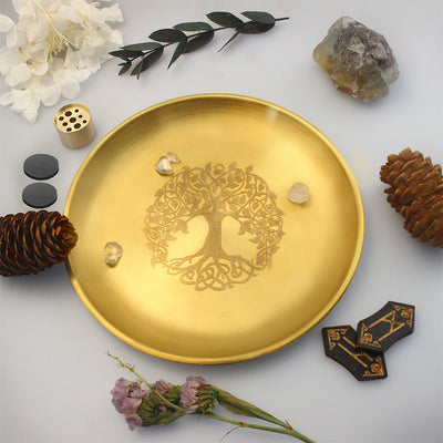 Olivenorma Tree Of Life Nine Hole Holy Plate Insence Holder Set