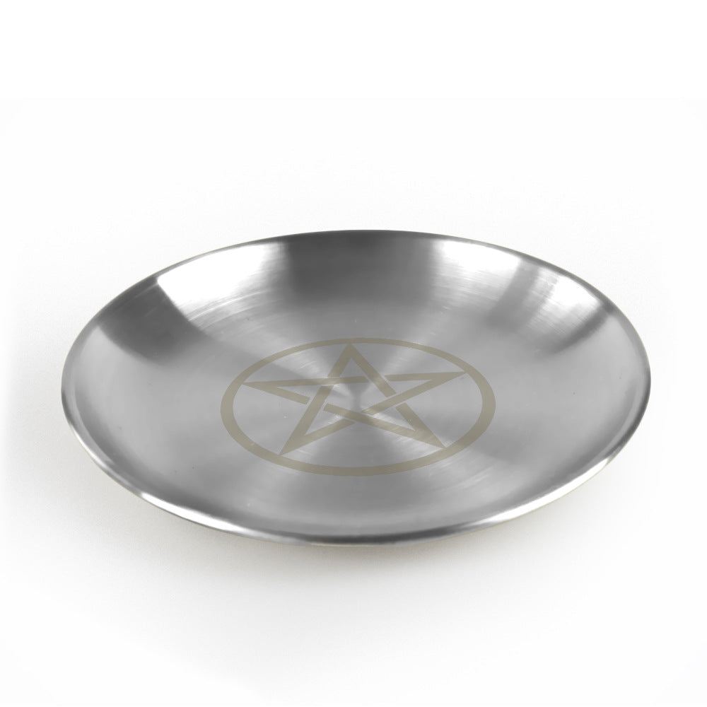 Olivenorma Phase Moon Pentagram Stainless Steel Silver Holy Plate