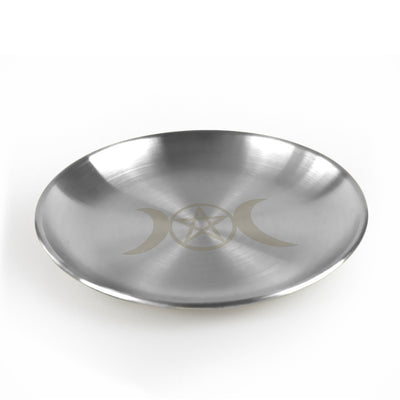 Olivenorma Phase Moon Pentagram Stainless Steel Silver Holy Plate