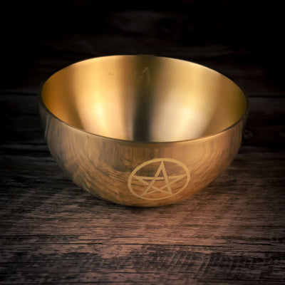 Olivenorma Pentacle Brass Divination Meditation Incense Burner Holy Bowl